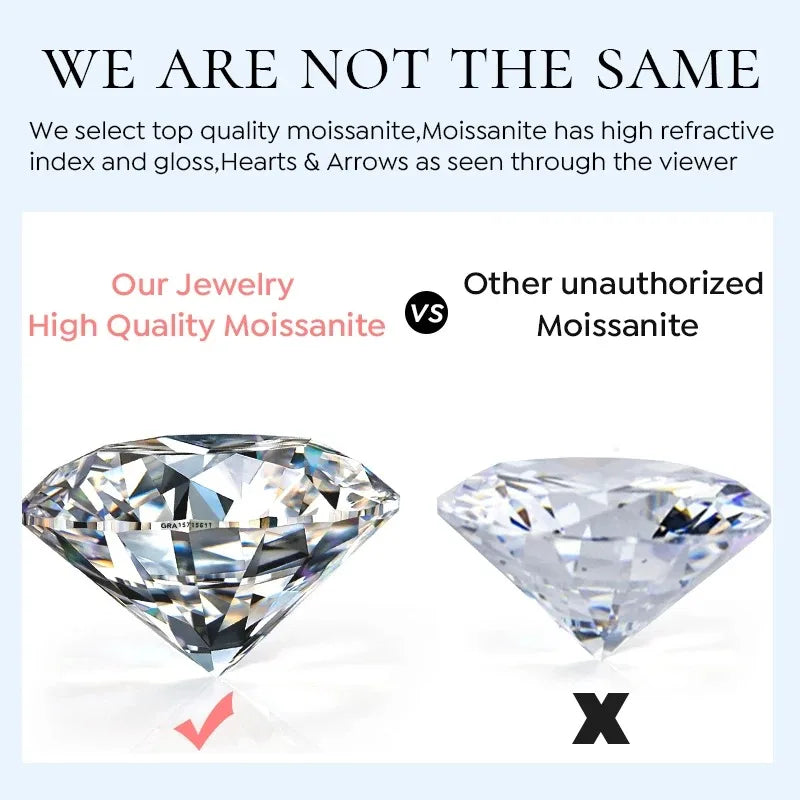 DWJ Luxury 1-5ct Moissanite Diamond Rings for Women Big Solitaire Wedding Real 925 Sterling Silver Luxury Designer Fine Jewelry