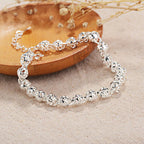 Hollow Ball Chain Bracelet 925 Sterling Silver Women Fashion Wedding Gift