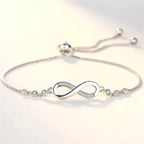 Pretty Crystal Bracelet 925 Sterling Silver Women Valentine's Day Gift