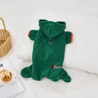 Winter Fleece Dog Jumpsuit Hoodie Warm Puppy Coat with D-Ring Outfit