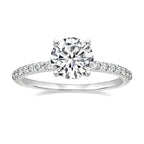 14k Gold Filled 2 Carat 8mm Round Moissanite Solitaire Ring GRA Certified