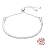 925 Silver 17-20CM Heart Pave Zirconia Original Bracelets Infinity Bracelet Fit DIY Charms Bead Birthday Jewelry Gifts Hot Sale