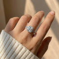 925 Sterling Silver Temperament Ring Newly Designed Engagement Party Zirconia Jewellery