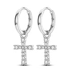 925 Sterling Silver Religious Demon Evil Eye Zircon Stud Earrings Gift