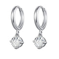 Fashion Stainless Steel Crystal Zircon Drop Earrings Punk Wedding Gift