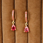 New Design Stainless Steel Small Hoop Earring Colourful Zirconia