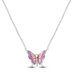 2025 New 925 Sterling Silver Necklace Zircon Heart Butterfly Simple Necklaces For Women Anniversary Birthday Jewelry Gift Female