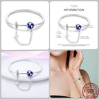 925 Silver 17-20CM Heart Pave Zirconia Original Bracelets Infinity Bracelet Fit DIY Charms Bead Birthday Jewelry Gifts Hot Sale