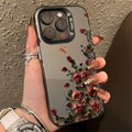 Retro Red Rose Matte Laser Case for Samsung Galaxy A15 A35 A55 S24