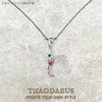 Parrot Paradise Bird Charm Necklace 925 Sterling Silver Bohemia Jewellery
