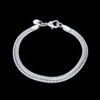 20cm Cute Chain Bracelet 925 Sterling Silver Noble Men Women Fashion Jewelry