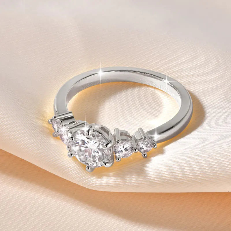 1.0ct D Moissanite Ring 14K Gold Filled Six Claws Classic Finger Band 2026