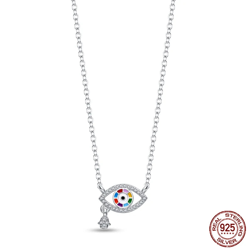 925 Sterling Silver Luminous Firefly Heart Shaped Zircon Pendant Necklace For Women Fashion Anniversary Birthday Jewelry Gifts