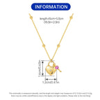 Original 925 Sterling Silver 18K Gold Heart Lock and Key Necklace Y-shaped Chain Necklace For Women Memorial Prayer Jewelry Gift