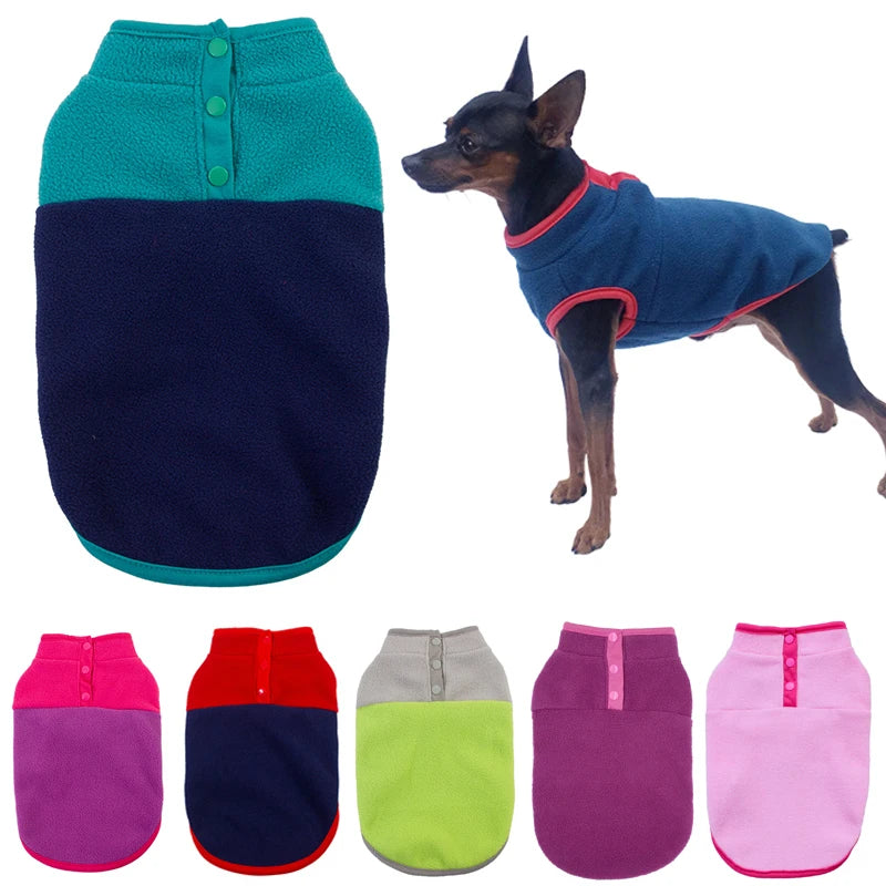 Warm Fleece Dog Vest Spring Autumn Pet Clothing for Small Dogs Cats