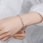 Hollow Ball Chain Bracelet 925 Sterling Silver Women Fashion Wedding Gift