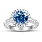 New Grey Color 1CT Moissanite Ladies Ring Silver 925 Jewerly For Women Fashion Engagement Wedding Diamond Party JewerlyRings