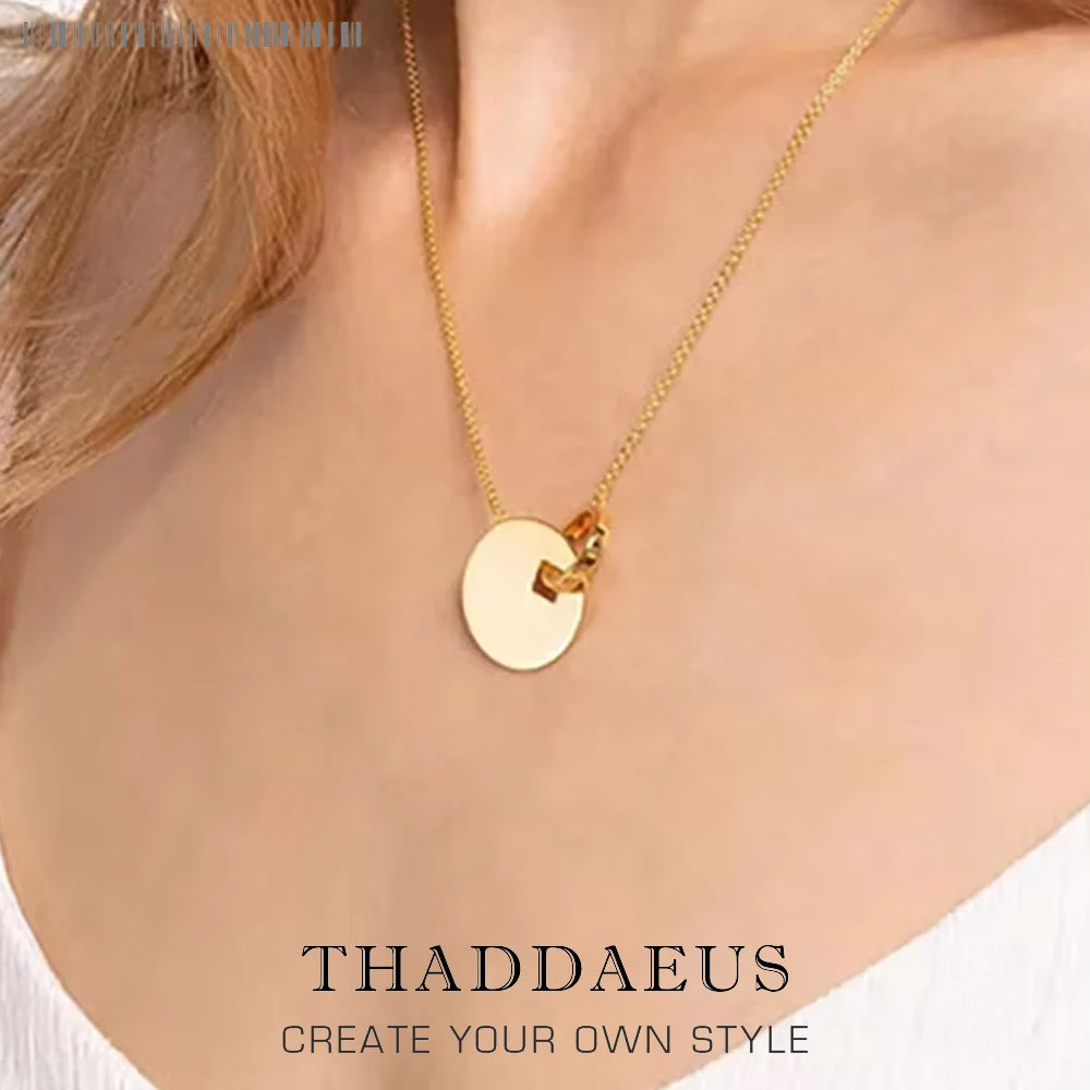 Round Ornament Necklace & Earring Set 925 Sterling Silver Together Forever