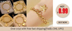Gold Colour Starfish Moon Star Stainless Steel Charm Bracelet Trendy