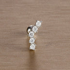 1PC 6 Styles Stainless Steel Mini Zircon Cartilage Piercing Stud