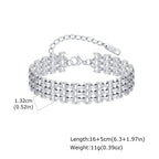 18k Gold Plated Mesh Link Bracelet for Women, Clavicle Chain Wrist Bracelet Polish Jewelry