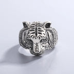 925 Sterling Silver Tiger Adjustable Ring Engagement Female Jewellery Accessory