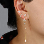 3PCS Stainless Steel Cartilage Helix Tragus Hoop Earrings Butterfly