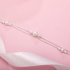 Geometric Beads Chain Bracelet 925 Sterling Silver Men Women Wedding Gift