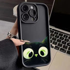 Cute Cartoon Black Cat Case for Samsung Galaxy S24 S23 S22 Ultra S21 FE A55