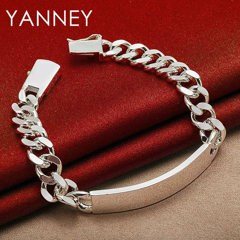 925 Sterling Silver 8-inch Luxury Classic Bracelet Women Wedding Jewellery