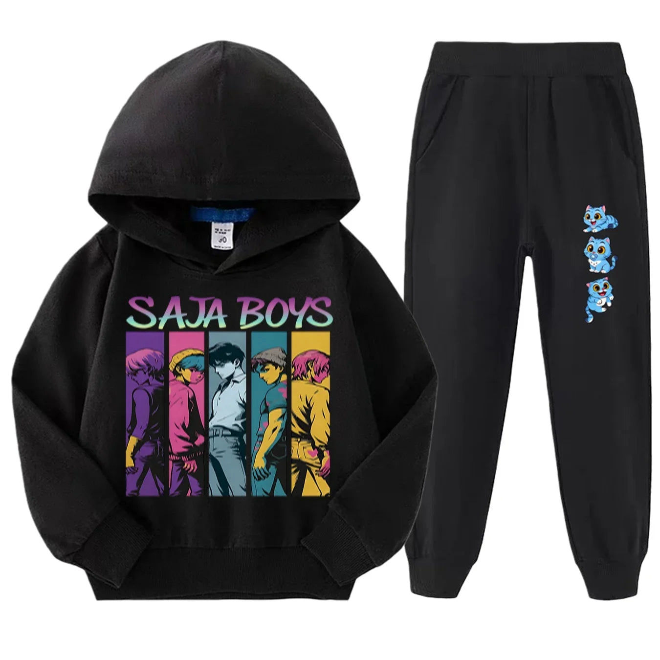 Girls Kpop Demon Hunters Athleisure Wear Hunter Witch Squad Hoodie Leggings