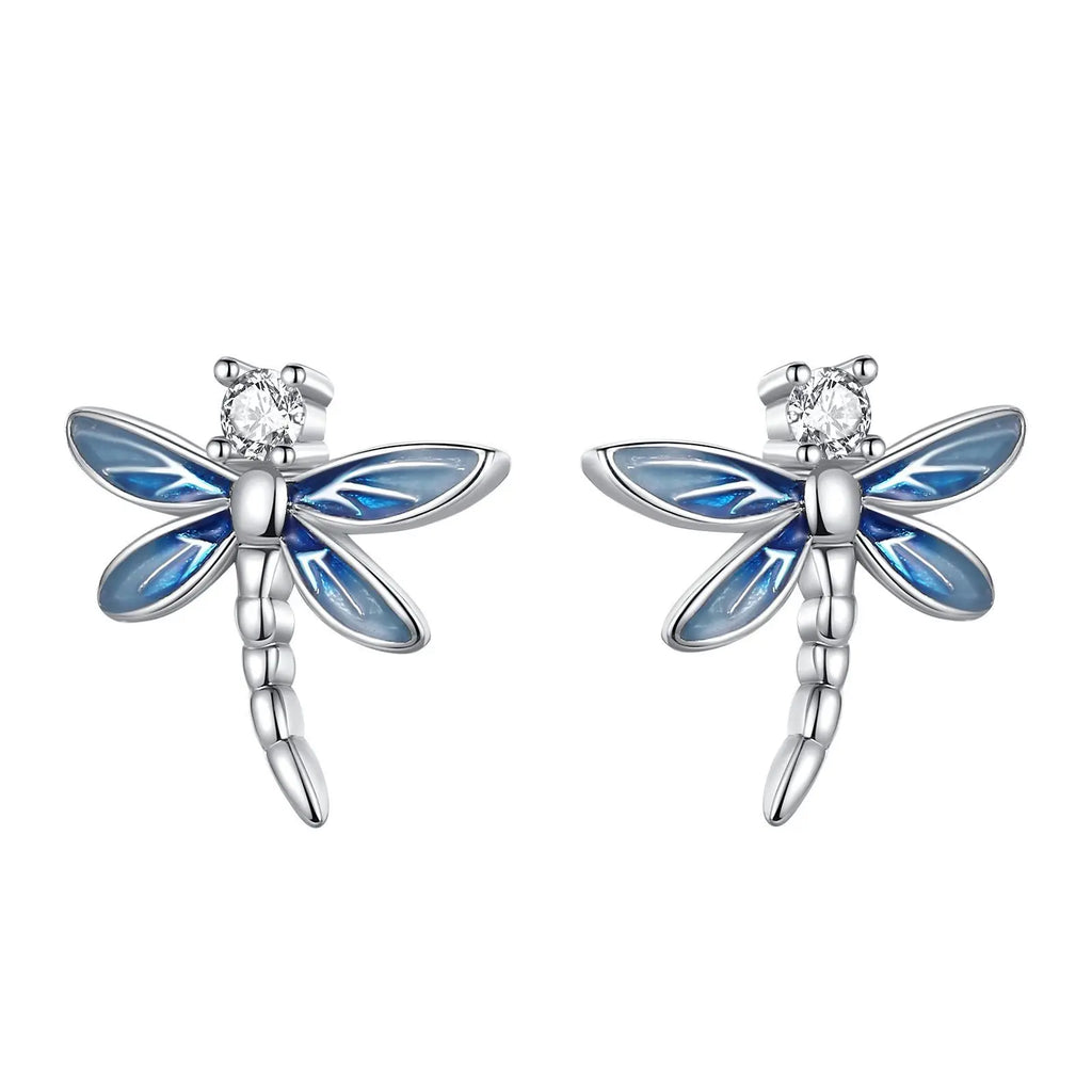 925 Sterling Silver Cute Bees Insects Stud Earrings Exquisite Birthday Gift