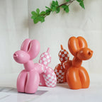 Orange Pink Balloon Dog Statues Decorative Figurines Living Room Bookshelf Office Pop