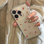 Flower & Cherry Clear Case for Samsung Galaxy S25 S24 Ultra S23 FE A55 A16