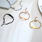 Baby Kids Bracelet, Stainless Steel Chain Bracelet Adjustable Link without Name,Girl Boy Children Birthday Gift