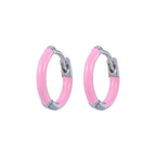Stainless Steel Zircon Geometry Dangle Earring 18K Gold Plated Huggie