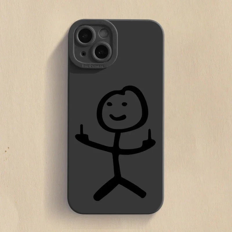 Cute Cartoon Matchman Case for Samsung S23 S22 Ultra A73 A54 A33