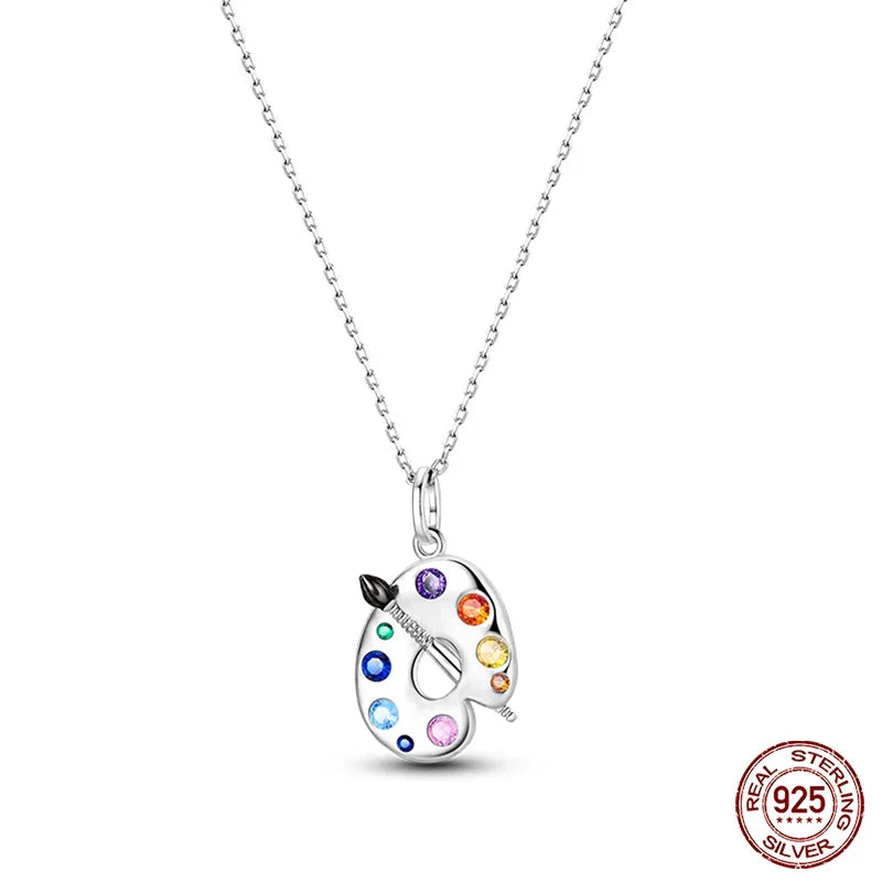 925 Sterling Silver Luminous Firefly Heart Shaped Zircon Pendant Necklace For Women Fashion Anniversary Birthday Jewelry Gifts