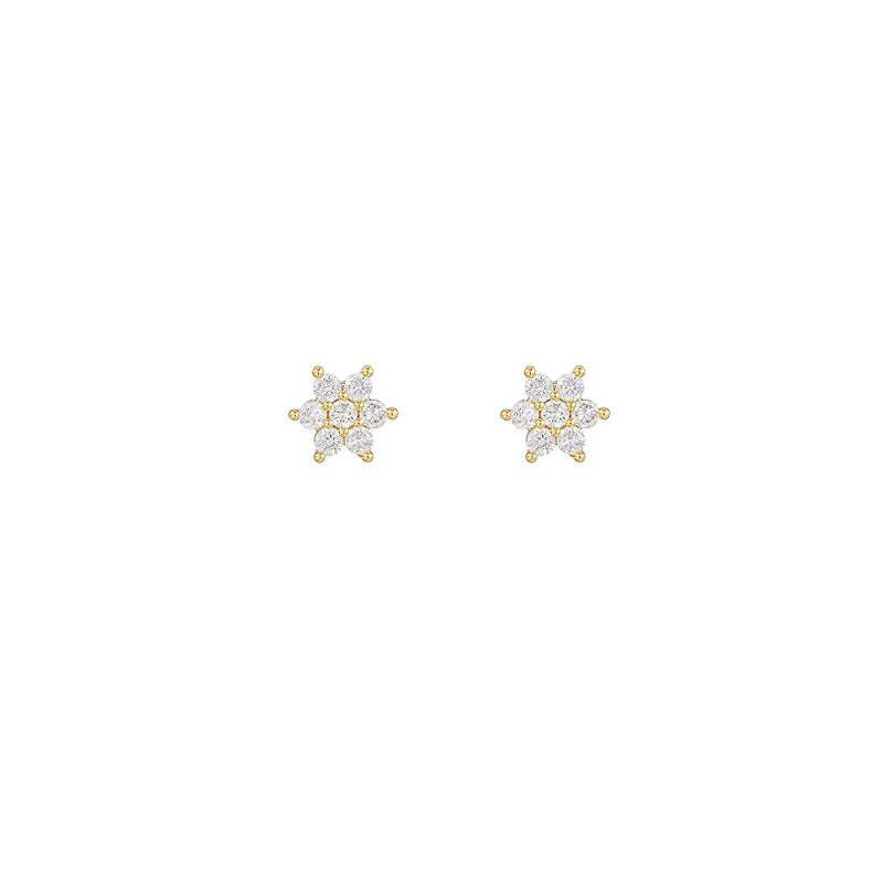Exquisite Stainless Steel Yellow Zircon Water Drop Hoop Earring