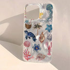 Ocean Whale Starfish Case for iPhone 17 16 15 14 13 12 11 Pro Max Plus XR