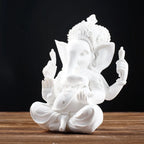 Sandstone Indian Ganesha Elephant God Statue Religious Hindu Feng Shui Buddha Sculpture