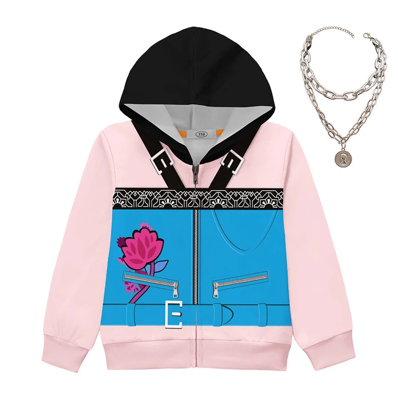 Kids Kpop Demon Hunter Hoodie and Pants Set Fashion Girls Casual Clothing