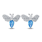 925 Sterling Silver Exquisite Dragonfly Versatile Hoop Earrings Fine Jewellery
