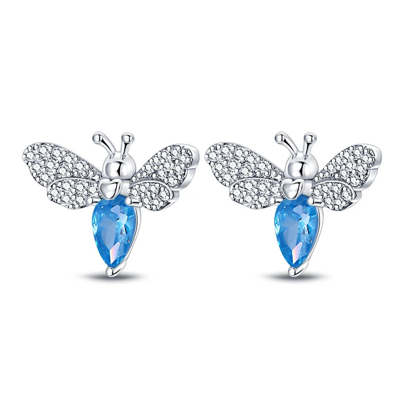 925 Sterling Silver Exquisite Dragonfly Versatile Hoop Earrings Fine Jewellery