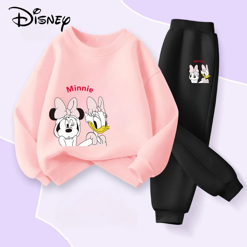 Disney Minnie and Daisy Girls Sweatshirt and Joggers 2-Piece Thin Tracksuit