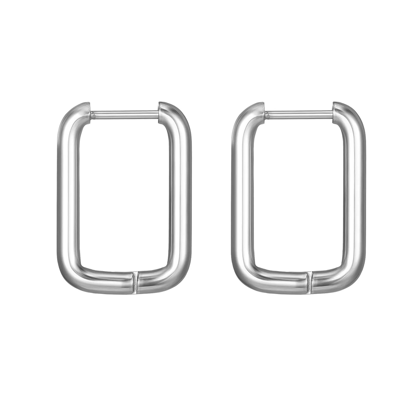 Fashion Minimalist Gold Colour Stainless Steel Heart Earrings Punk