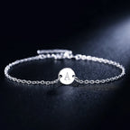 26 Letter Chain Bracelet Anklet 925 Sterling Silver Men Women Wedding Gift