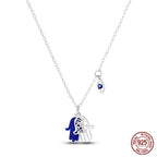 925 Sterling Silver Luminous Firefly Heart Shaped Zircon Pendant Necklace For Women Fashion Anniversary Birthday Jewelry Gifts