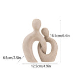 Resin Abstract Figurines Anniversary Couple Statue Lovers Figure Sculptures Shelf Pop