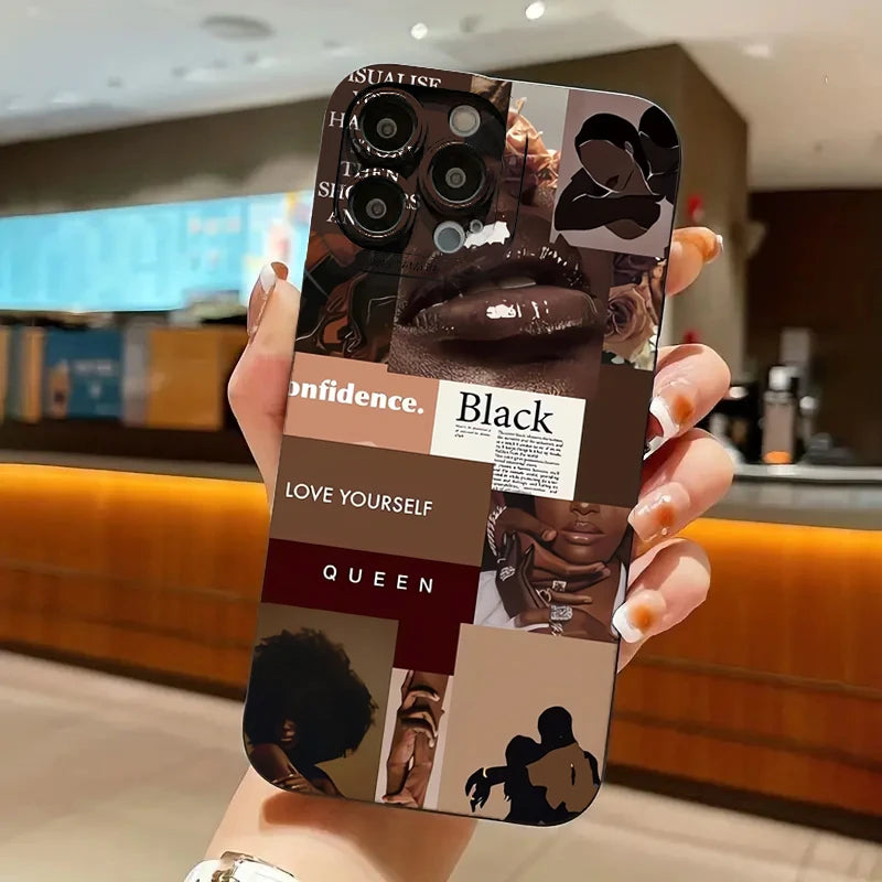 Leopard Print Slogan Case for iPhone 16 15 14 13 12 11 Pro Max